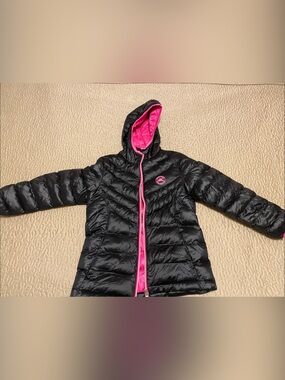 ZeroXposur Black Puffer Jacket with Pink Lining